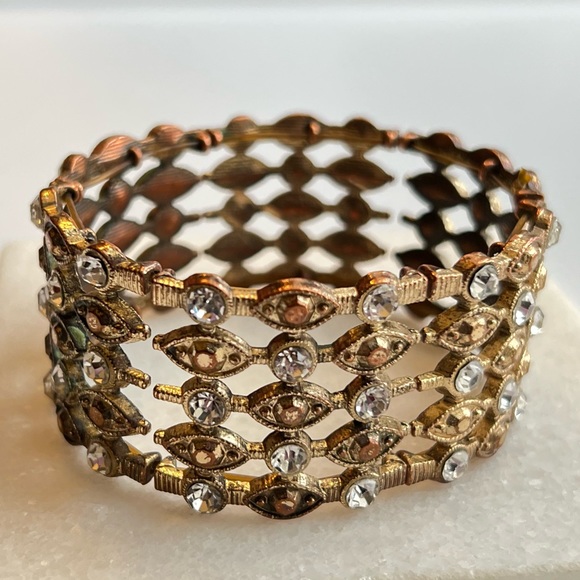 Jewelry Eyelet Crystal Wide Bracelet Poshmark